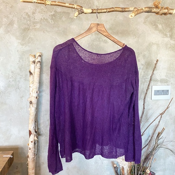 Free People soft angora purple sweater - Picture 3 of 6